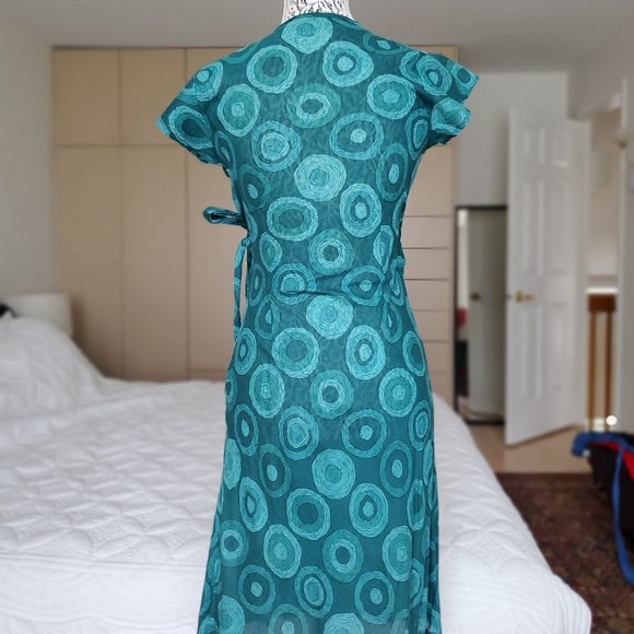 Blue Wrap Dress - Picture 2 of 5